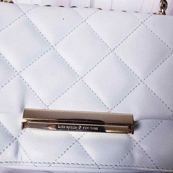 Kate Spade Emerson Place Lawren Quilted Leather Chain Adjustable Strap Crossbody - Picture 8 of 13